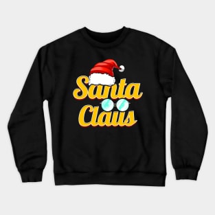 Santa Claus Logo Santas Hat And Glasses Christmas Crewneck Sweatshirt